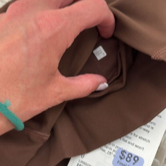 Lululemon align crops with pockets sz 0 Java NWT - Picture 4 of 7